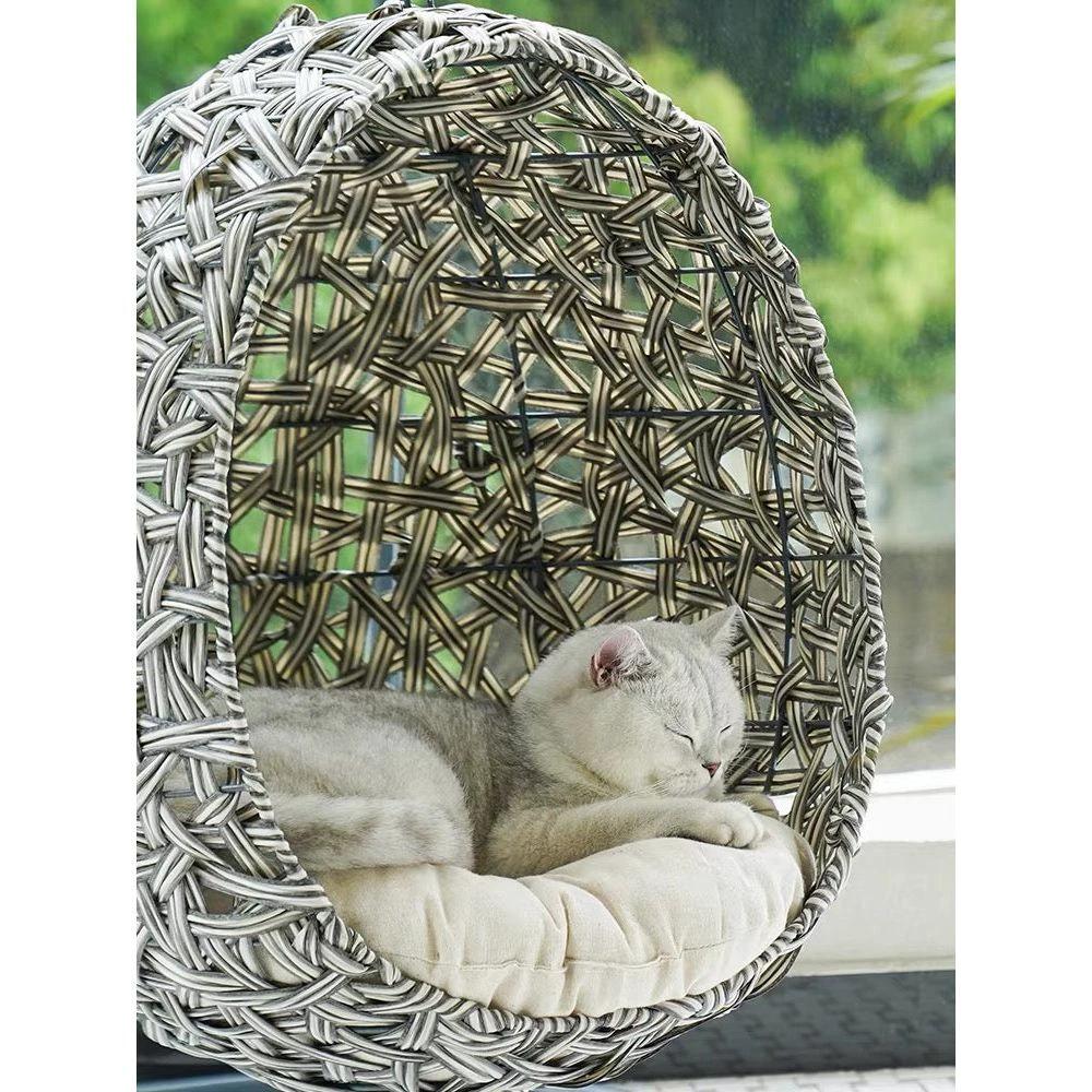 Zeze Woven Hammock Cat Bed Gray by Zeze