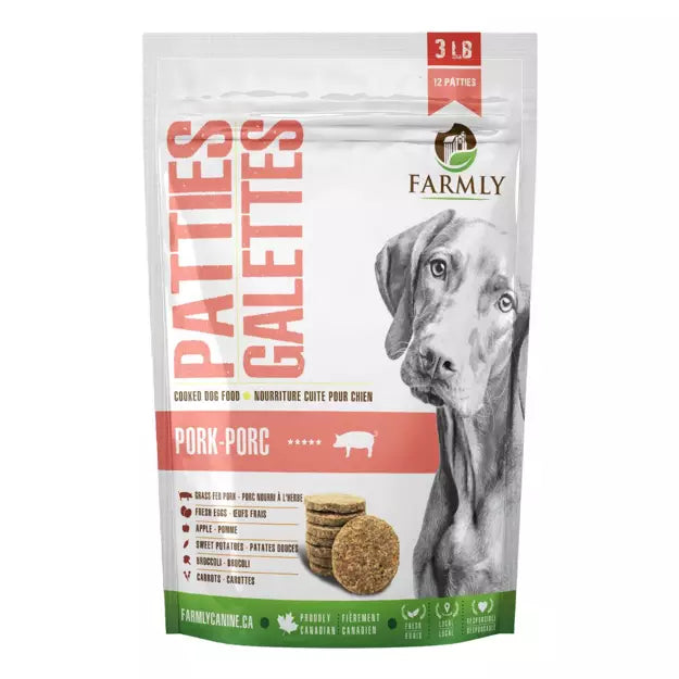 Farmly Gently Cooked Patties Pork 3lbs