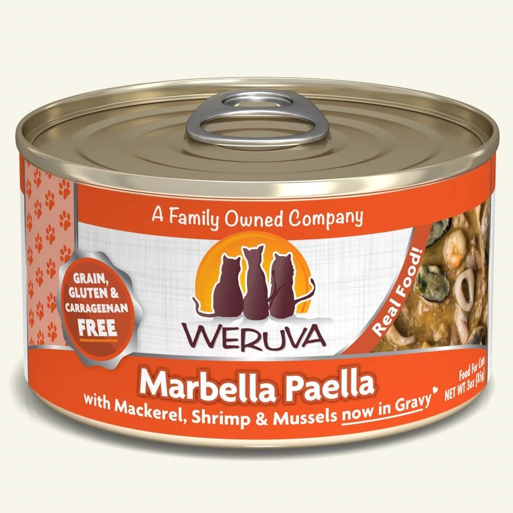 Weruva Classic Cat - Vital Essentials Marbella Paella with Mackerel, Shrimp & Mussels in Gravy by Weruva