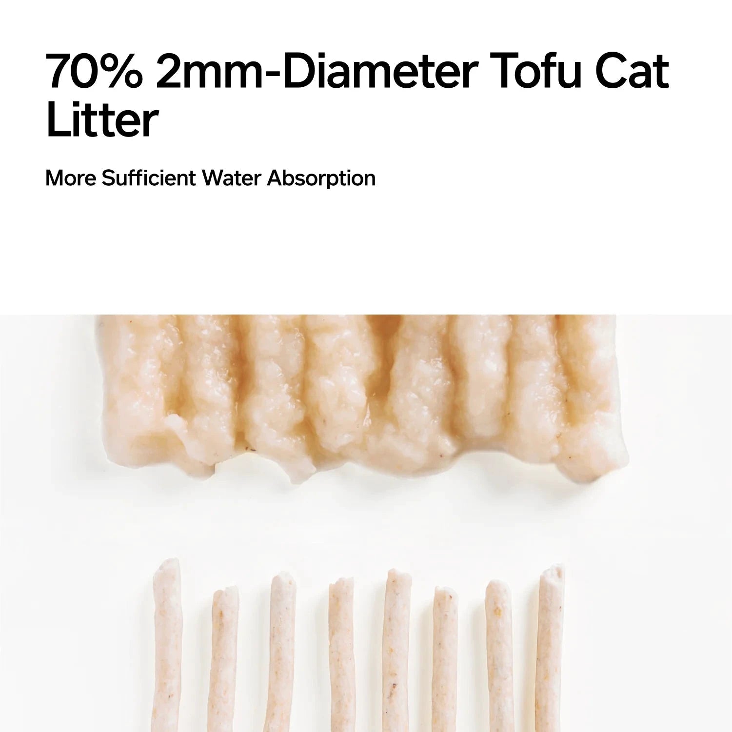 Pidan Cat Litter Tofu Original | 70% 2mm mix 30% 1.5mm Original Tofu Cat Litter | 2.4 kg per bag (Pure Tofu) | by Pidan
