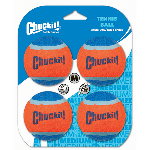 CHUCKIT!® Tennis Ball Medium (4 Pack)