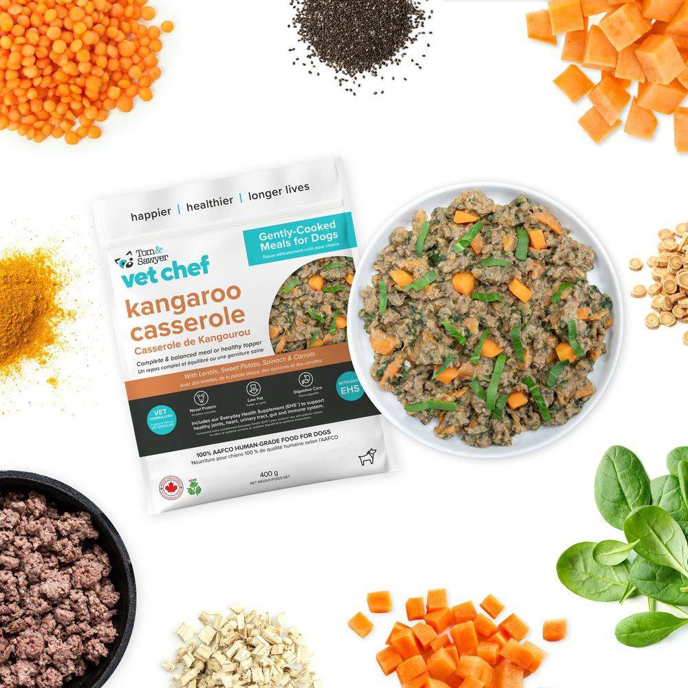 Tom&Sawyer VetChef's Kangaroo Casserole Gently-Cooked Frozen Meal for Dogs 272g by Tom Sawyer