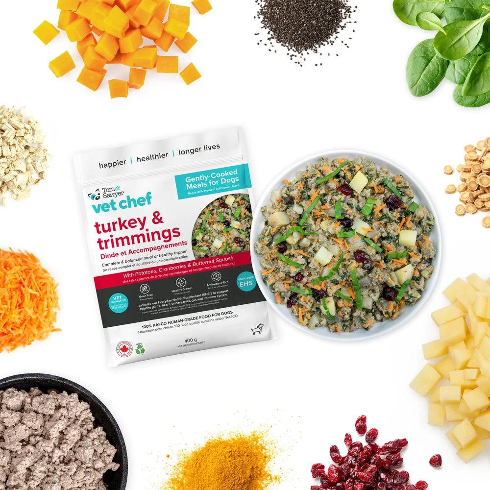 Tom&Sawyer VetChef's Turkey & Trimmings Gently-Cooked Frozen Meal for Dogs 272g by Tom Sawyer