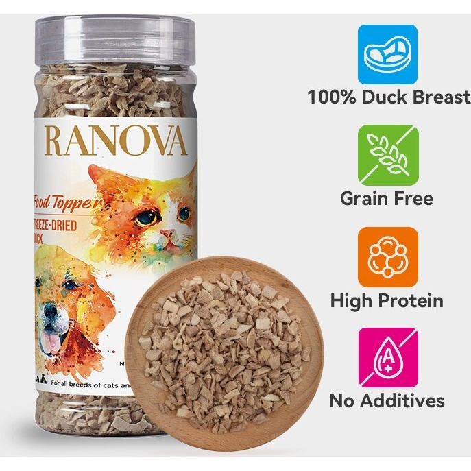 Ranova Freeze-Dried Duck Powder (Food topper) For Dog & Cat