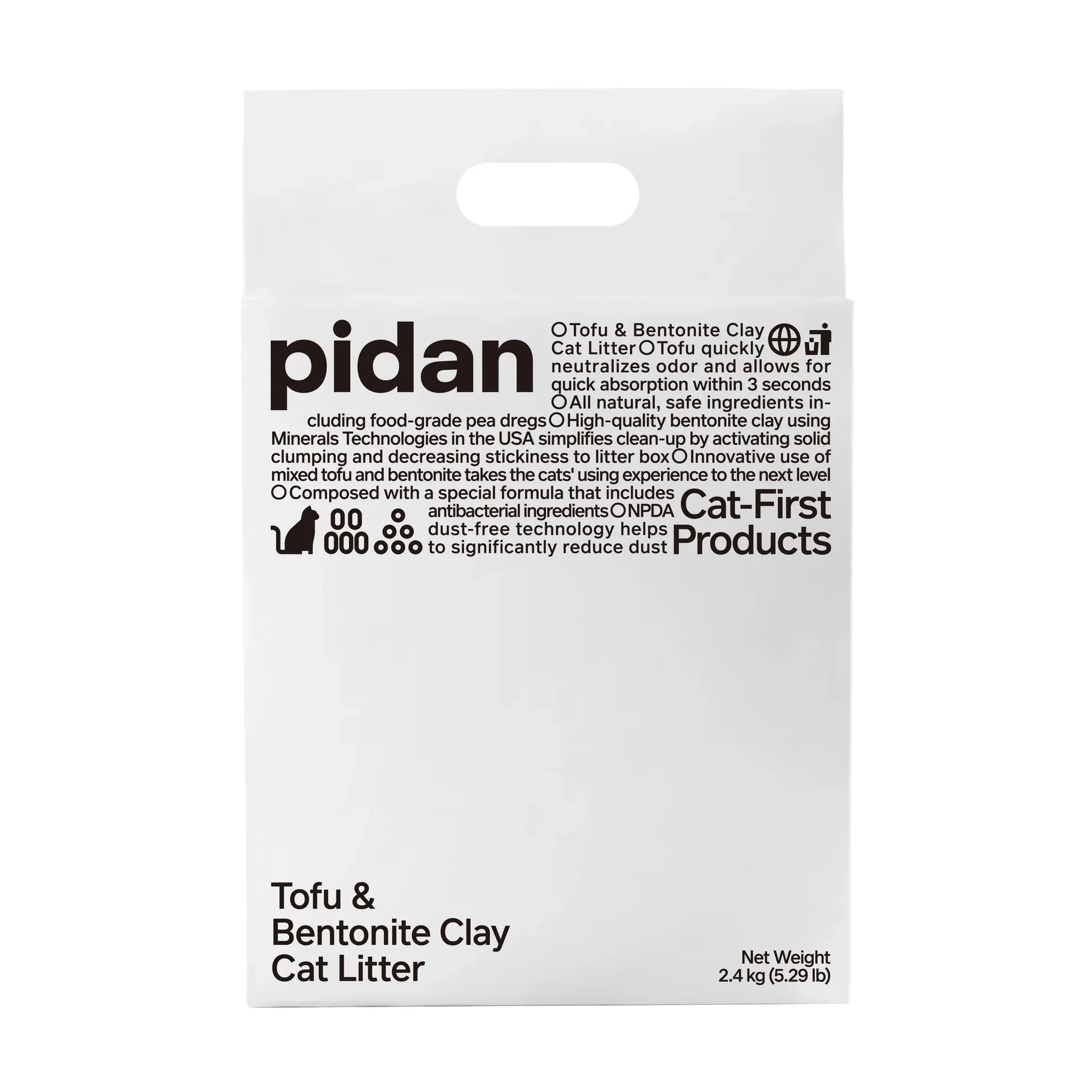 Pidan Cat Litter Tofu & Bentonite, Flushable