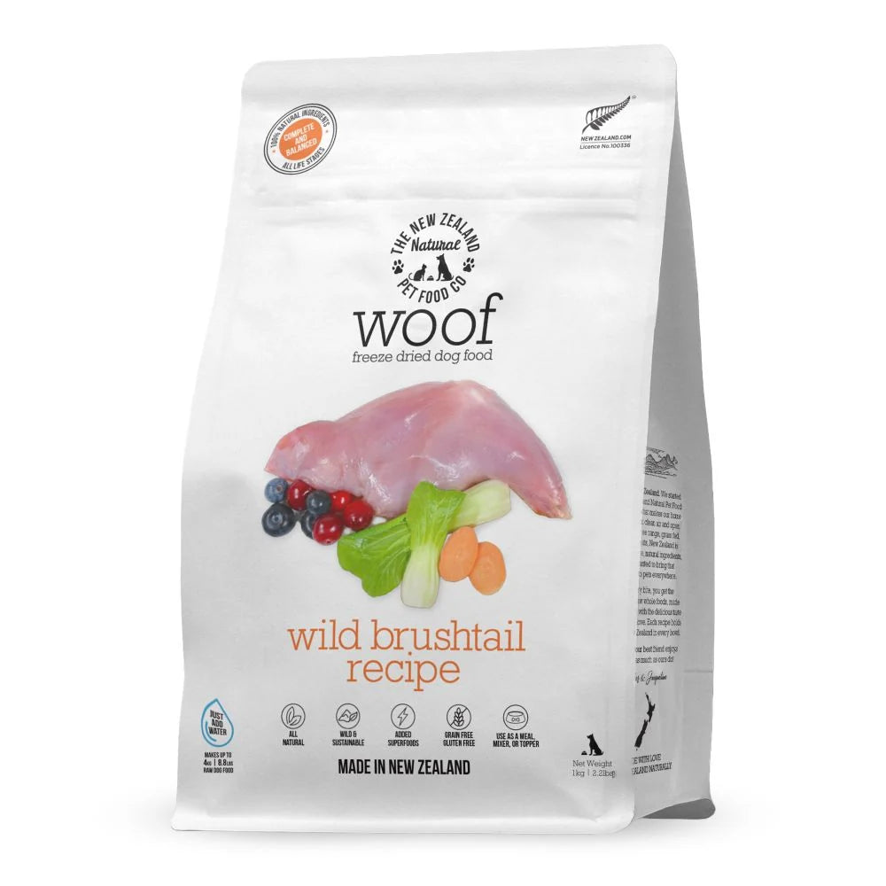 NZPF Woof Freeze Dried Dog Food Wild Brushtail Recipe