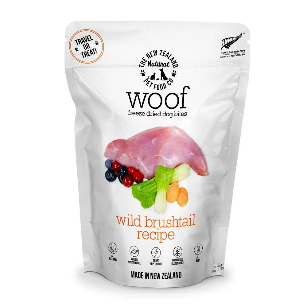 NZPF Woof Freeze Dried Dog Food Wild Brushtail Recipe