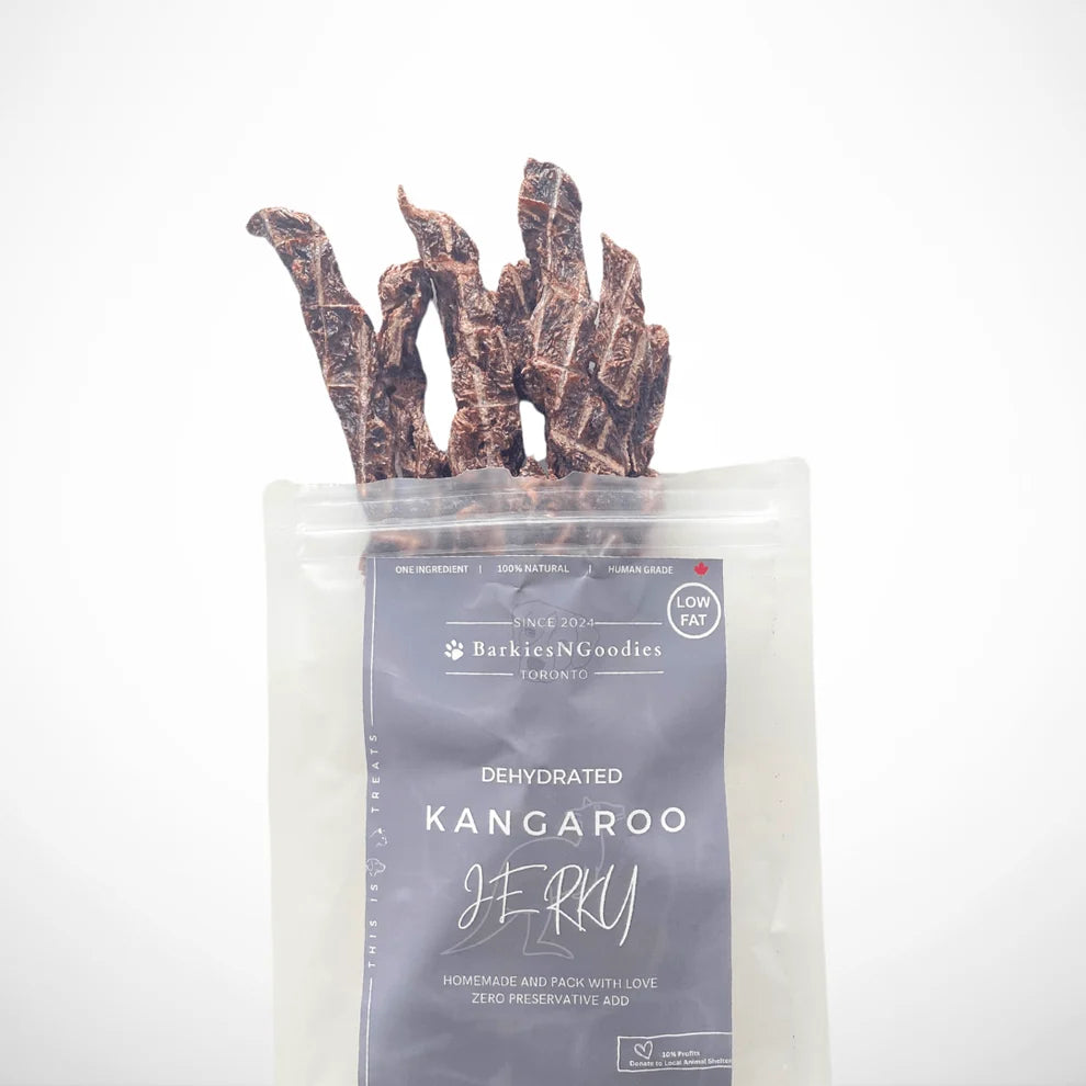 BarkiesNGoodies Lanières de Kangourou Séchées 100% Naturelles – Séchage à l'air | Hypoallergénique