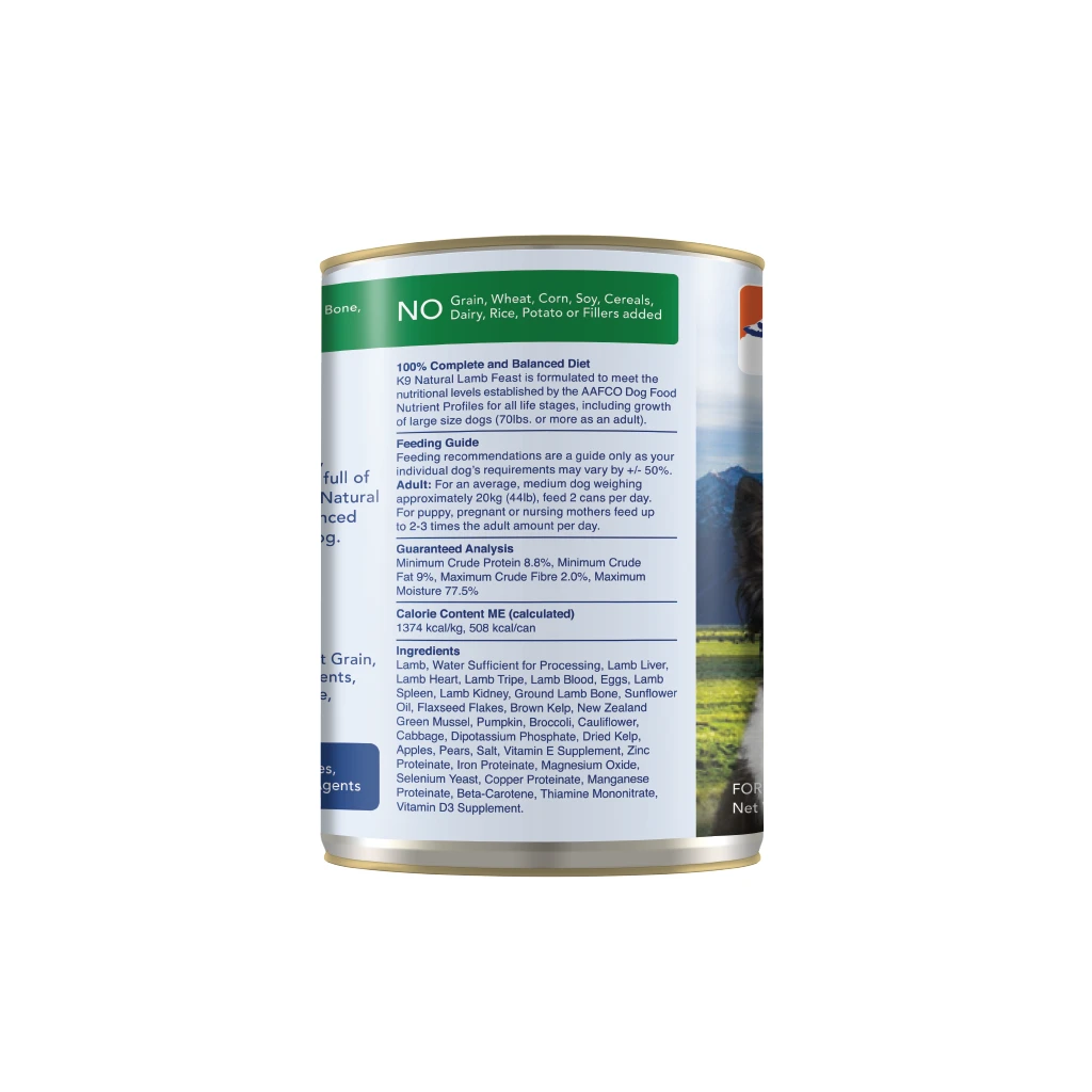 K9 Natural Lamb Feast Canned Dog Food by K9 Natural