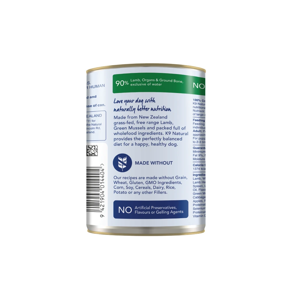 K9 Natural Lamb Feast Canned Dog Food by K9 Natural