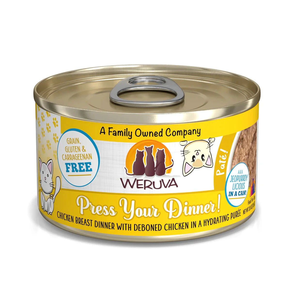 Weruva Cat Paté - Press Your Dinner! Chicken Breast with Deboned Chicken in a Hydrating Purée by Weruva