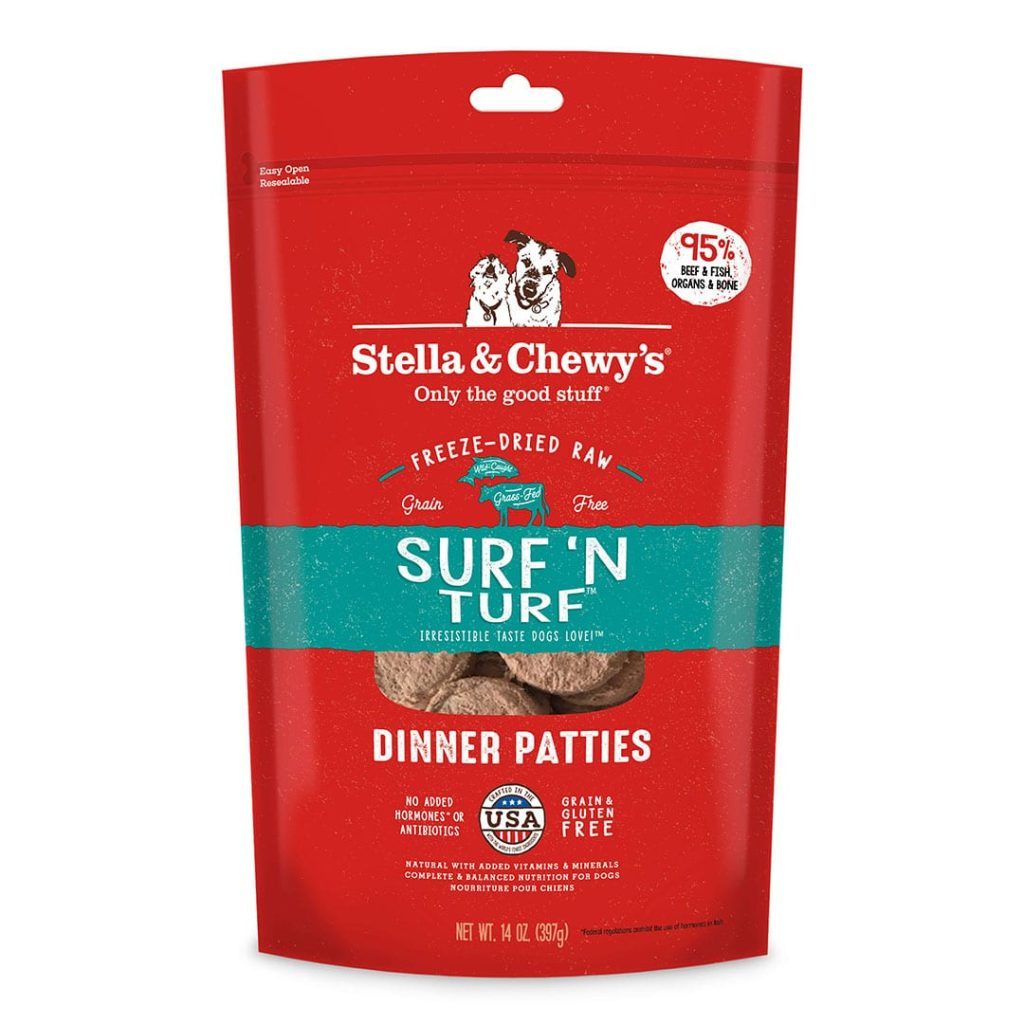 Stella & Chewy's Surf 'N Turf Dinner Patties Freeze-Dried Raw Dog Food