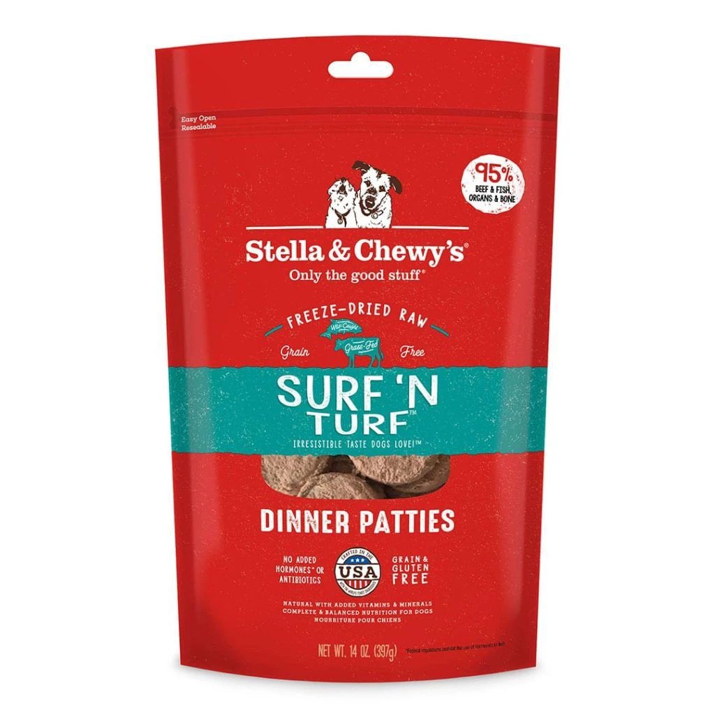 Stella & Chewy's Surf 'N Turf Dinner Patties Freeze-Dried Raw Dog Food by Stella & Chewy's