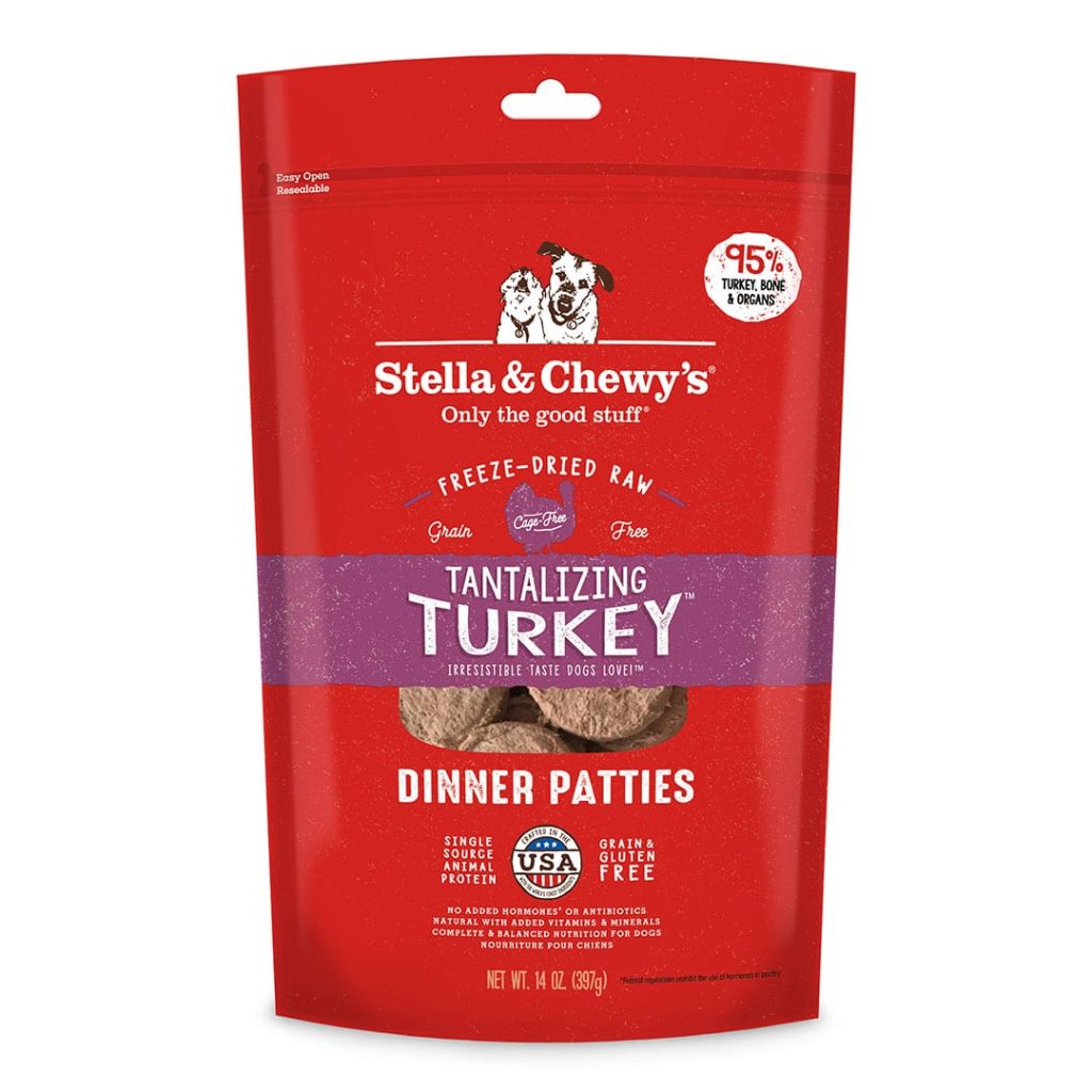 Stella & Chewy's Tantalizing Turkey Dinner Patties Freeze-Dried Raw Dog Food