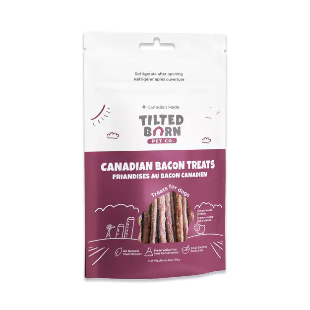 Tilted Barn Canadian Bacon Dog Treats 100g