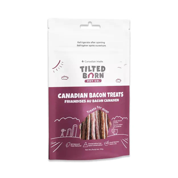 Tilted Barn Canadian Bacon Dog Treats 100g by Tilted Barn