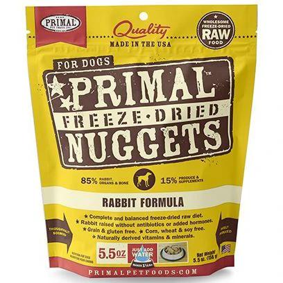 Primal Canine Freeze-Dried Nuggets Rabbit Formula Dog Food by Primal