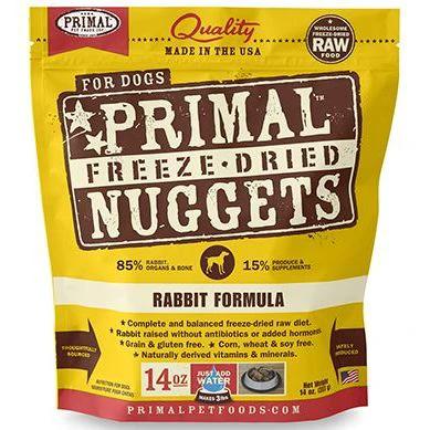 Primal Canine Freeze-Dried Nuggets Rabbit Formula Dog Food by Primal