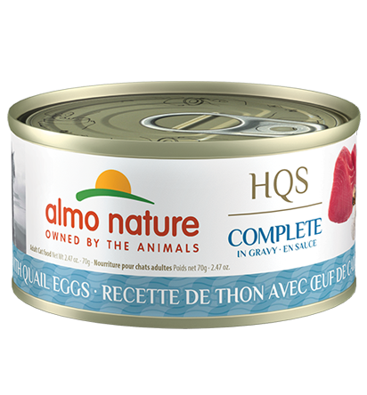 Almo Nature - HQS Complete Tuna with Quail Eggs in Gravy Cat Can 70g