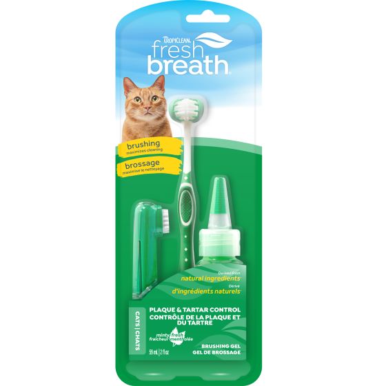 TropiClean Fresh Breath Oral Care Kit for Cats