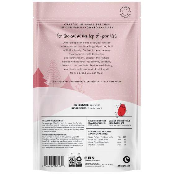 Crumps' Naturals Holiday Festive Freeze Dried Beef Liver Cat Treats 30g by Crumps' Naturals