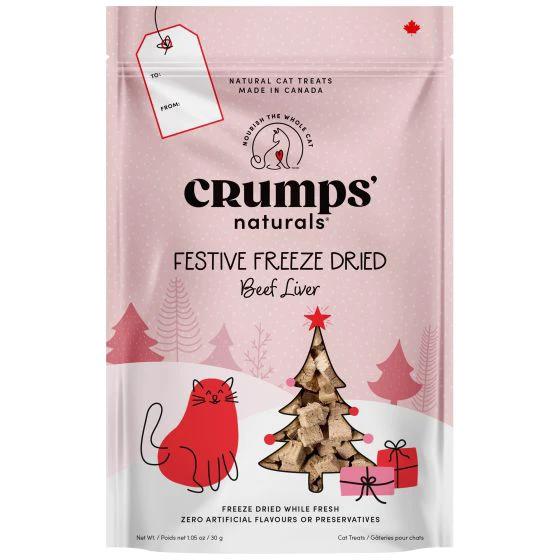 Crumps' Naturals Holiday Festive Freeze Dried Beef Liver Cat Treats 30g by Crumps' Naturals