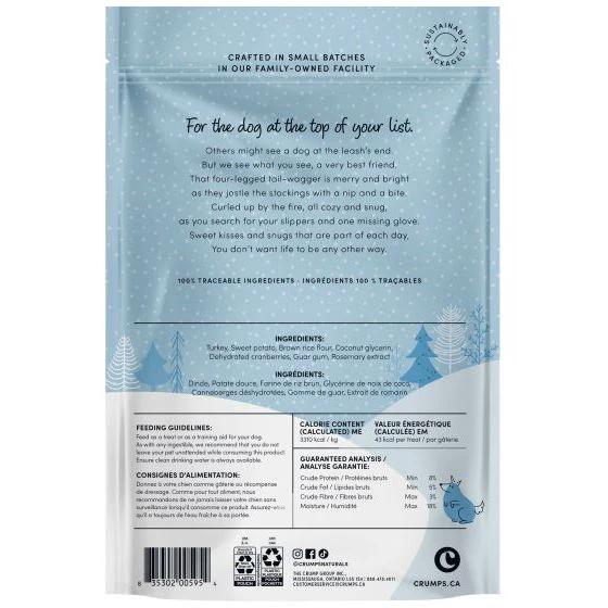 Crumps' Naturals Holiday Festive Cookies Turkey & Cranberries Dog Treats 270g by Crumps' Naturals