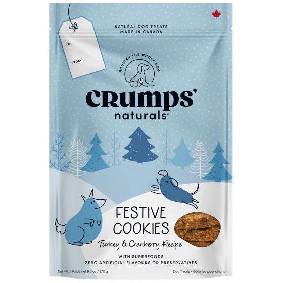 Crumps' Naturals Holiday Festive Cookies Turkey & Cranberries Dog Treats 270g by Crumps' Naturals