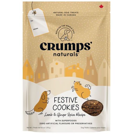 Crumps' Naturals Holiday Festive Cookies Lamb & Ginger Dog Treats 270g