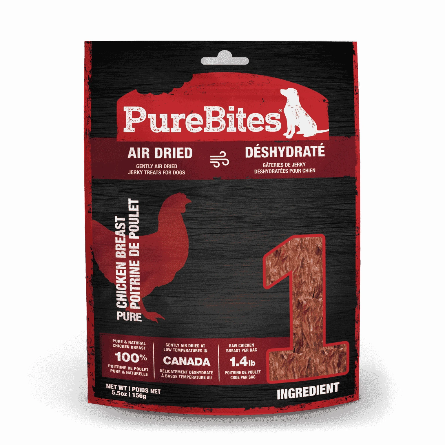 PureBites Chicken Air Dried Jerky Dog Treats by PureBites