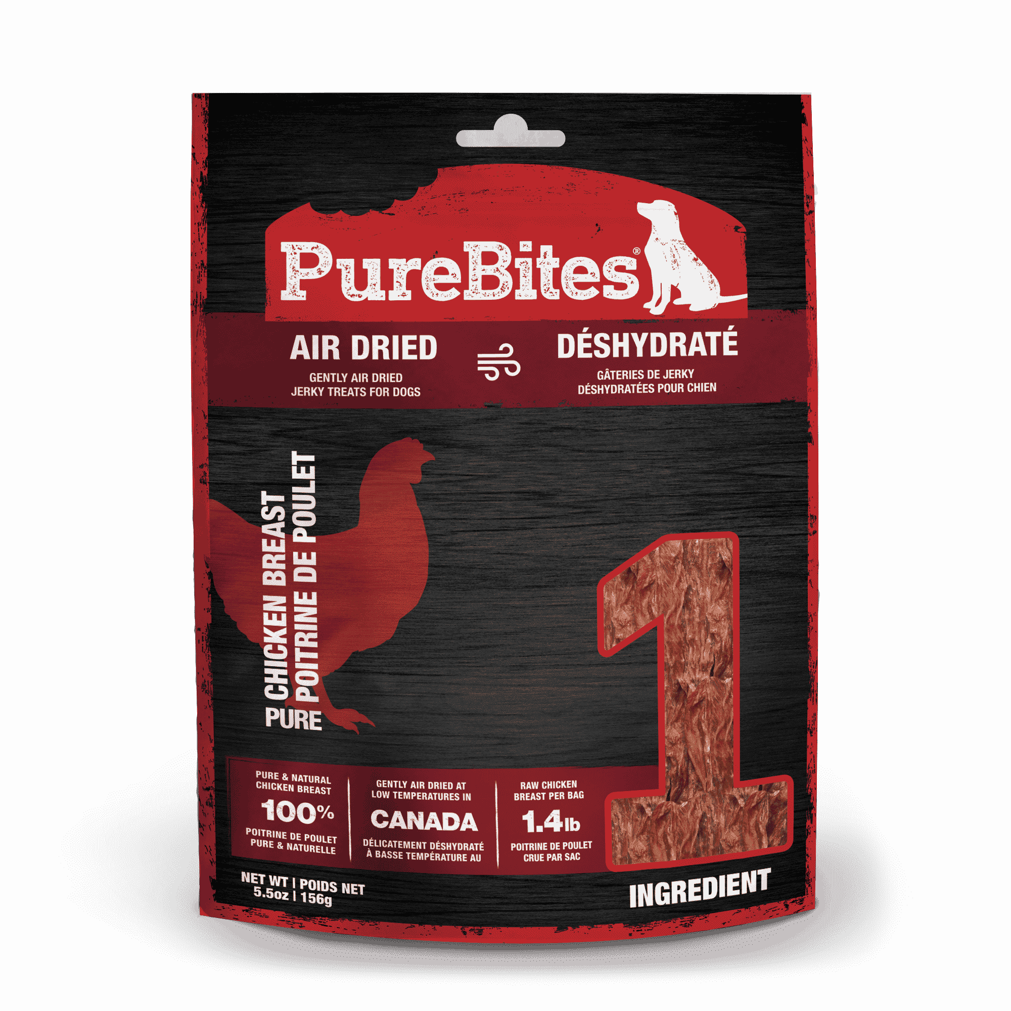 PureBites Chicken Air Dried Jerky Dog Treats