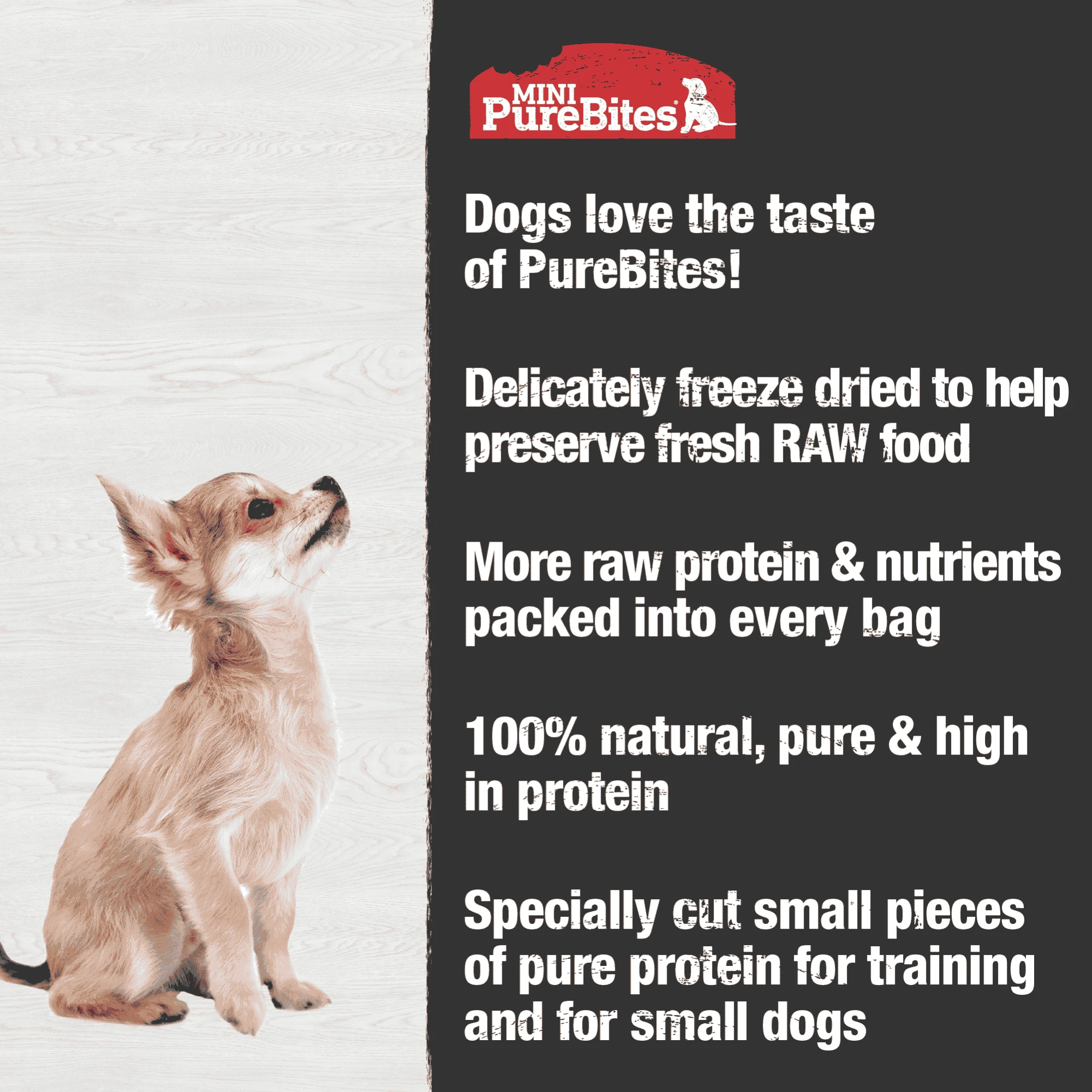 PureBites Mini Trainers Chicken Breast Dog Treats 60 g by PureBites