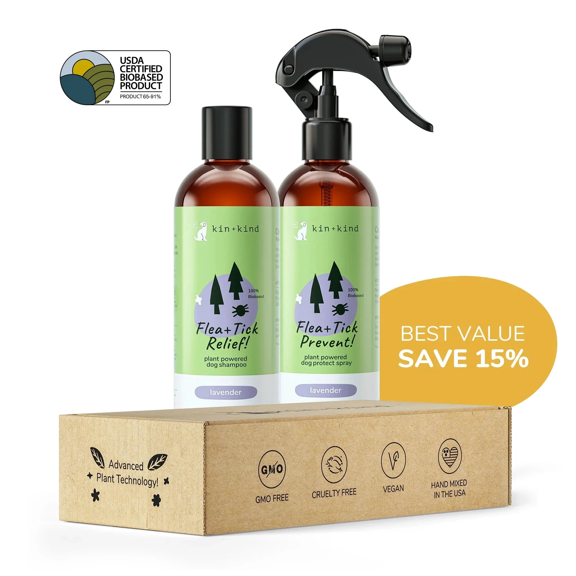 Kin + Kind Outdoor Shield Spray Lavender (dog only) 12oz by Kin+Kind