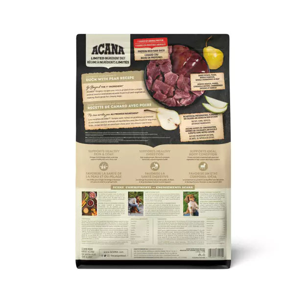 ACANA Singles Duck with Pear Recipe Dog Dry Food