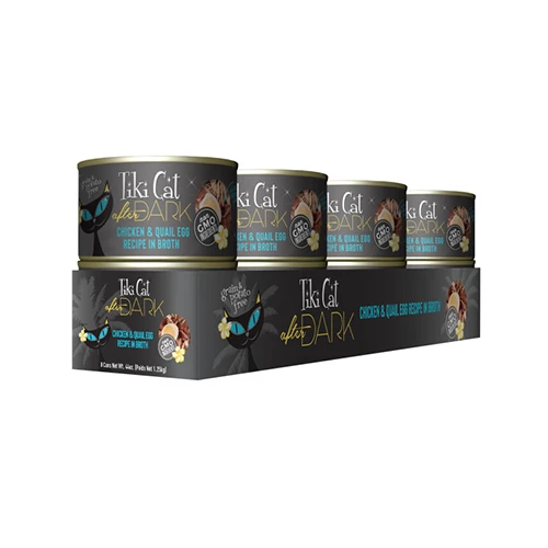 Chat Tiki ? Après la tombée de la nuit ? Recette de poulet et d'œufs de caille dans un bouillon de poulet