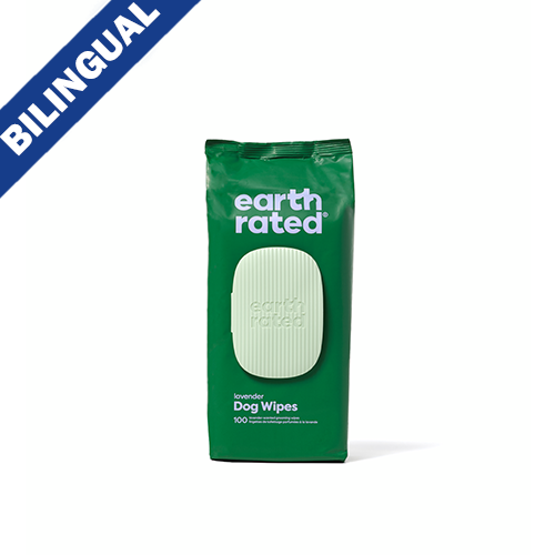 Lingettes de toilette compostables certifiées Earth Rated® parfumées à la lavande (100 unités)
