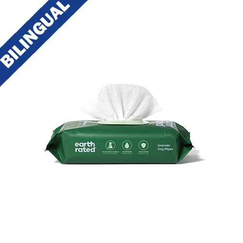 Earth Rated® Certified Compostable Grooming Wipes Lavender Scented (100 ct) by earth rated