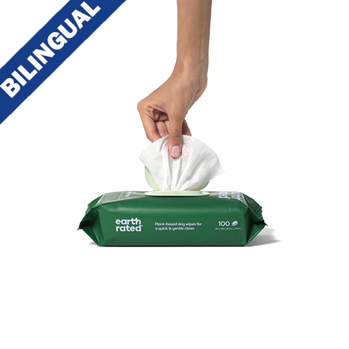 Lingettes de toilette compostables certifiées Earth Rated® parfumées à la lavande (100 unités)