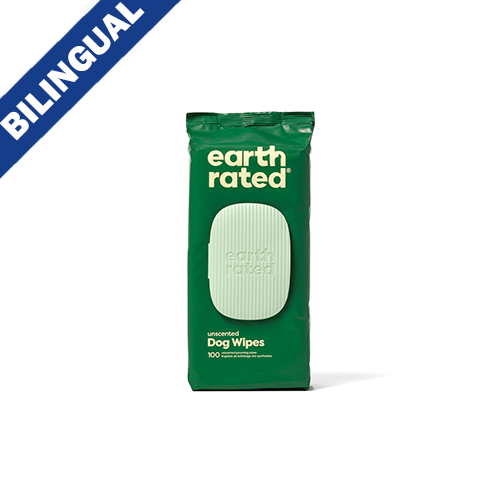 Earth Rated® Certified Compostable Grooming Wipes Unscented (100 ct)