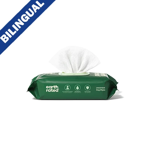 Earth Rated® Certified Compostable Grooming Wipes Unscented (100 ct) by earth rated