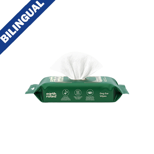Lingettes auriculaires pour chien Earth Rated® au parfum d'avoine (60 unités)