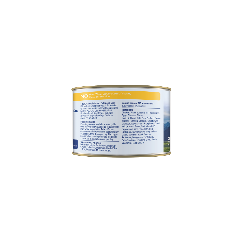 K9 Natural - Nourriture en conserve pour chiens Chicken Feast
