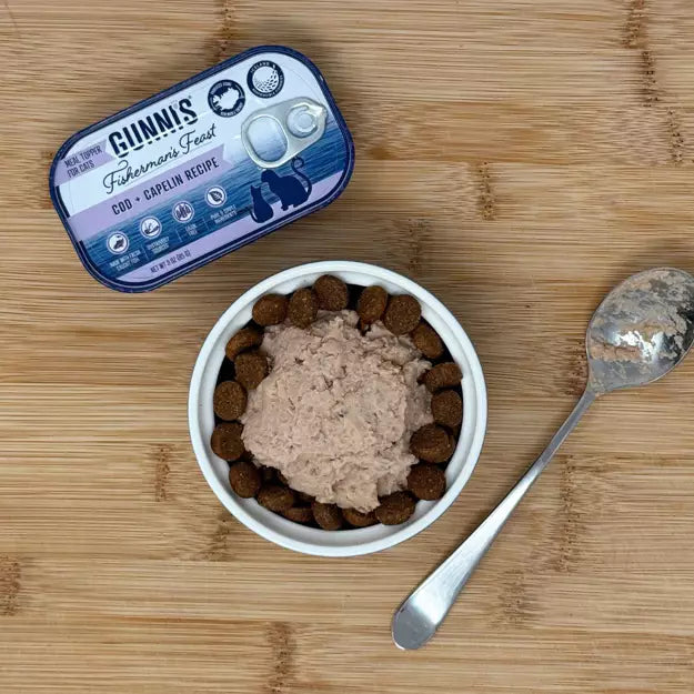 Garniture alimentaire pour chats à la morue et au capelan de Gunni