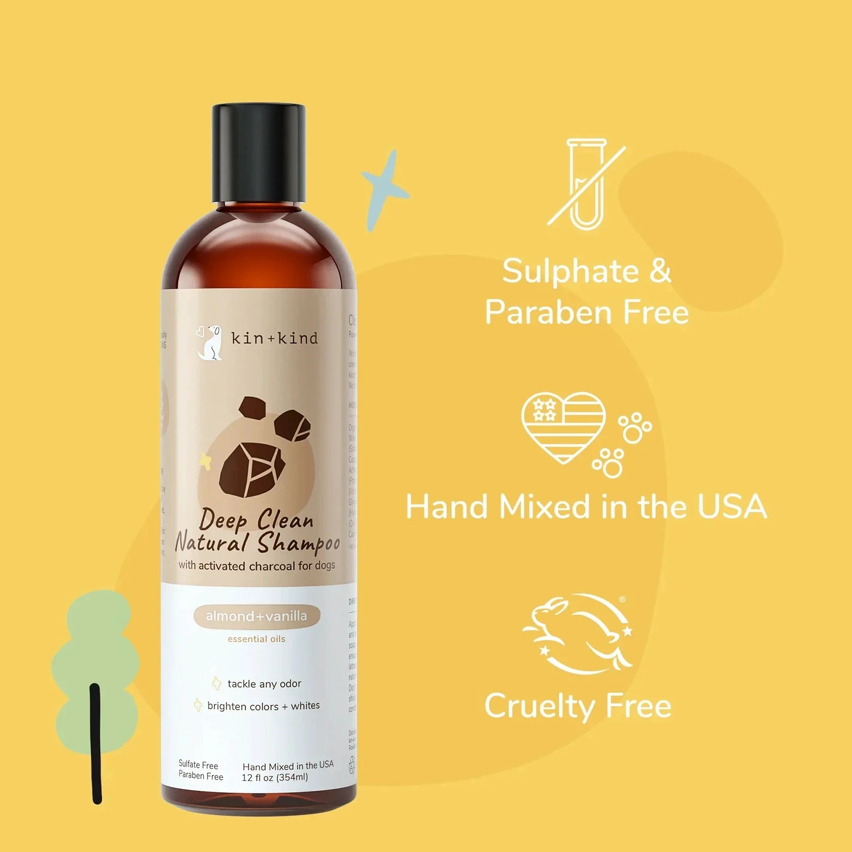 Kin + Kind Deep Clean Dog Shampoo (Almond+Vanilla) by Kin+Kind