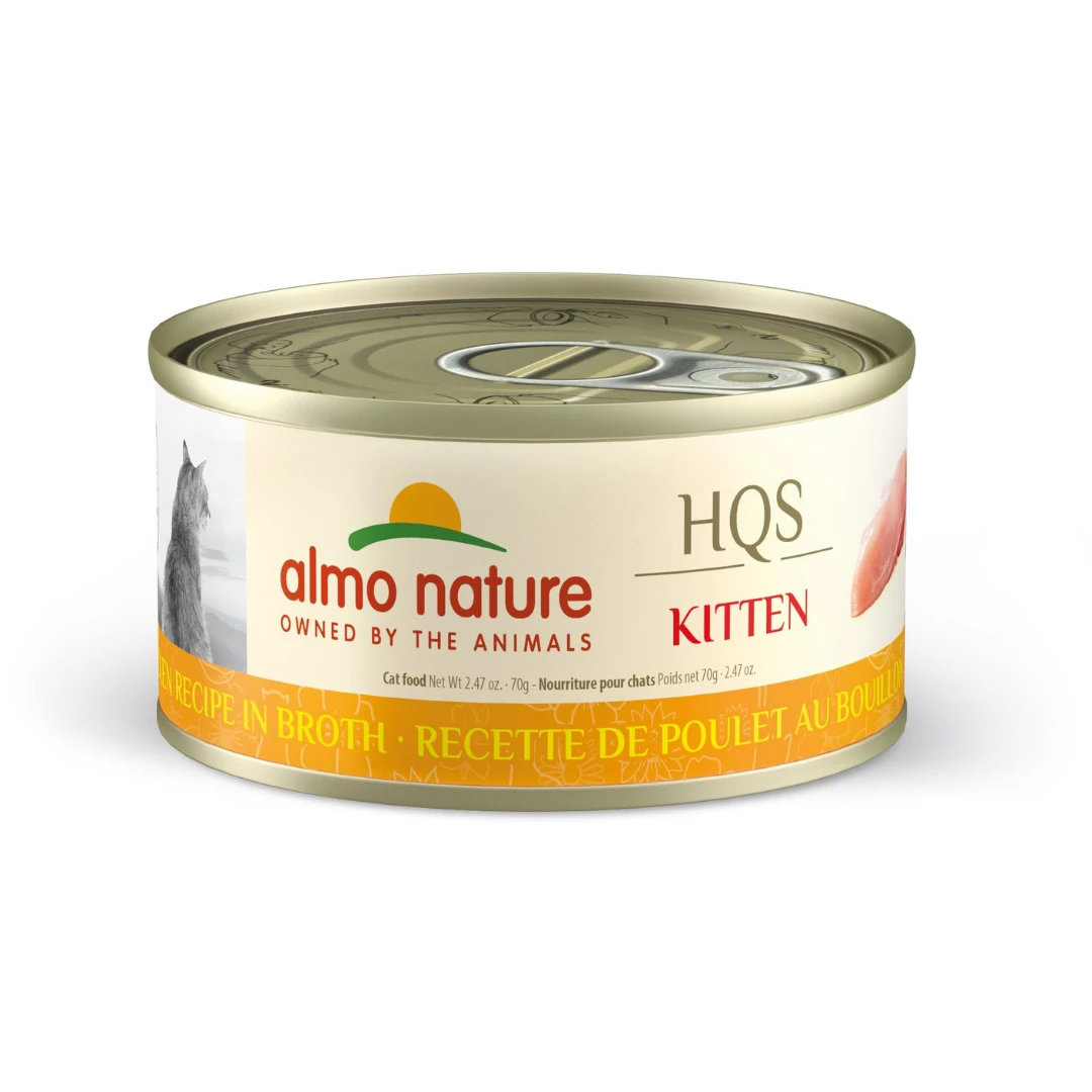 Almo Nature HQS Natural Chicken Recipe In Broth Can for Kittens by Almo Nature