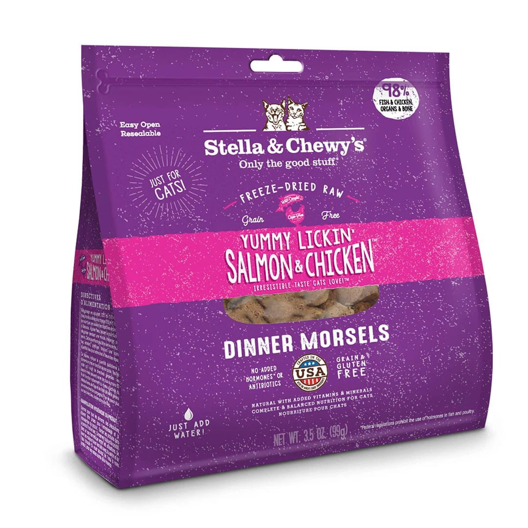 Stella & Chewy's Yummy Lickin Salmon & Chicken Freeze-Dried Raw Dinner Morsels by Stella & Chewy's