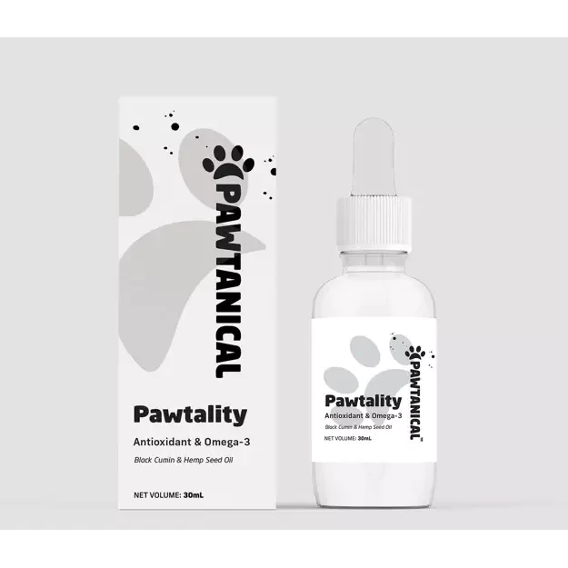 Pawtanical Pawtality Black Cumin & Hemp Seed Oil 30 ml by Pawtanical