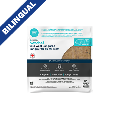 Tom&Sawyer VetChef's Wild West Kangaroo: Allergy-Friendly and Gut-Healthy Meal for Cats