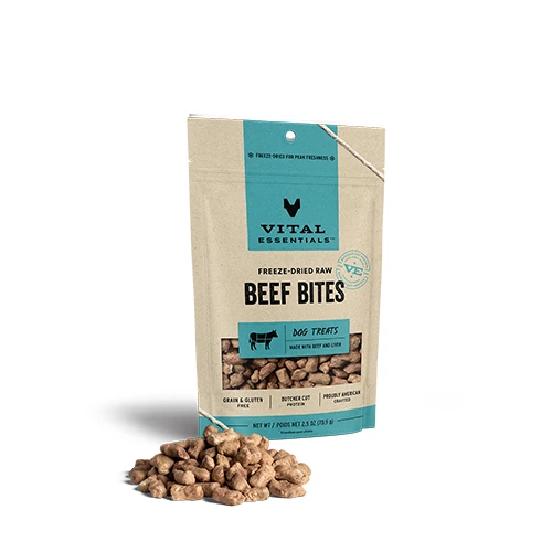 Vital Essentials® Freeze-Dried Beef Bites Dog Treats 2.5 oz by Vital Essential