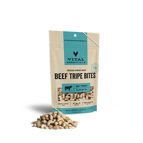 Vital Essentials® Freeze-Dried Beef Tripe Bites Dog Treats 2.3 oz by Vital Essential
